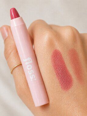 Floss Lip Advocate Lip Crayon Berry Pink Sheer Hydrating Vegan NWT